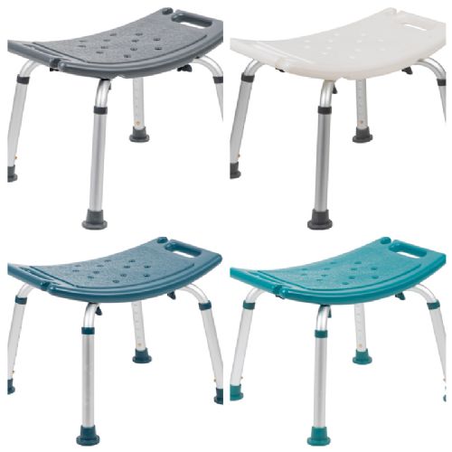 Base stool comes in four colors (gray, white, navy, and teal)