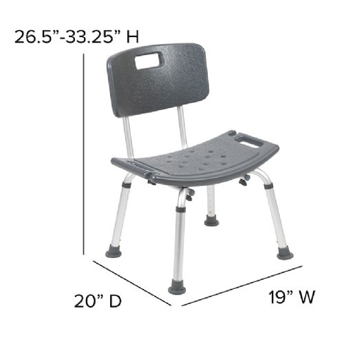Measurements of stool with additional seat back