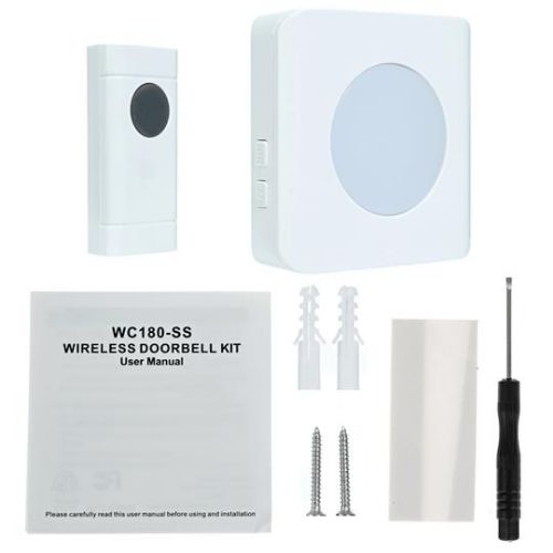 Safeguard Supply WC180-SS Wireless Flashing Strobe Doorbell Kit - Kit Components