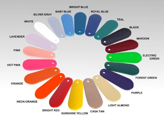 Color swatches available - All colors other than yellow will add an additional 7 days lead time 
