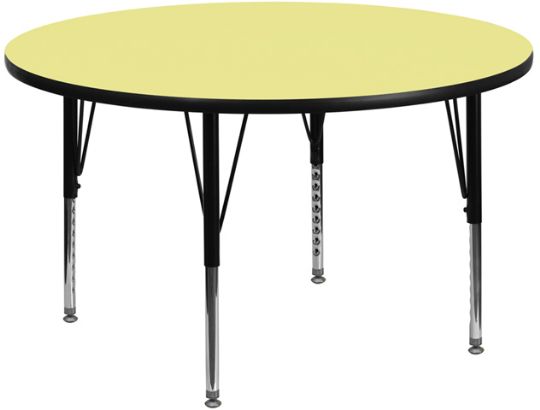 The Round Preschool Activity Table is shown above with a yellow top