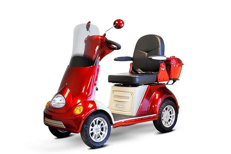 EWheels Electric 4-Wheel Scooter with 500lb. Wt. Capacity and Full Covered Windshield