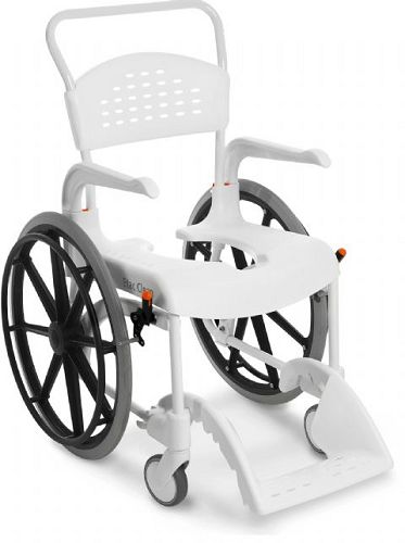 Etac Clean 24 In Shower Commode Chair With Wheelchair Wheels