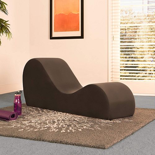 Us Pride Furniture Braflin Dark Brown Faux Leather Stretch Chaise 