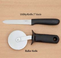 [2 Pack] Rocker Knife for One Handed Cutting - Extra Sharp Rocker Knife for  Disabled - One Handed Adaptive Equipment w/ Handle Safety Ledge - Kitchen