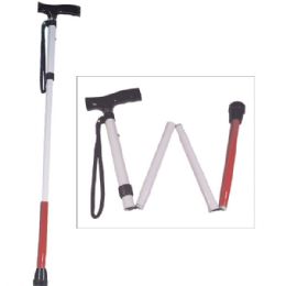 saniquick Foldable Guide Walking Stick for Blind/Partially Sighted