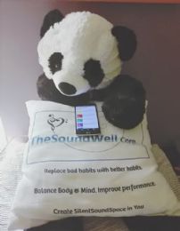 The SoundWell Vibroacoustic Panda Daisy Pulsing Hug Toy for Reducing Stress and Anxiety