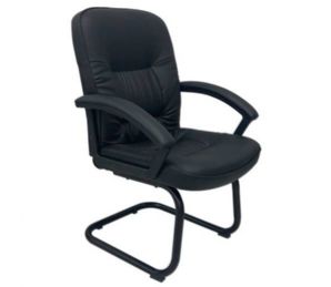 Office and Waiting Room Executive Chair with Black Upholstery and 300 Pounds Capacity