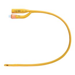 Foley Catheter Rusch Gold 2-Way Standard Tip 5 cc Balloon 16 in. Silicone Coated Latex - Case of 10