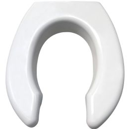 7W Big John Toilet Seat with Open Front, Large Opening, Durable ABS Plastic, and 1200 lbs. Capacity