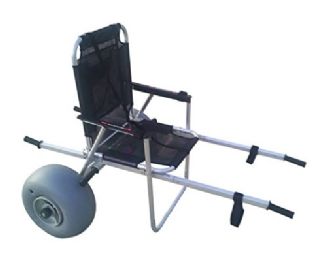Beach And Snow All-Terrain Wheelchair With Lifting Handles and 450 lbs. Weight Capacity