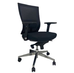 Waiting Room and Office Chair with Chrome Base, Heavy Duty Casters and Seat Adjustable Height - Perfect for Posture and Mid Back Support by Pivotal Health Solutions