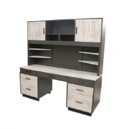Desk with Hutch, Storage Drawers, and Welded Steel Frame by Pivotal Health Solutions