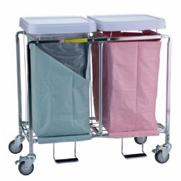 Double Easy Access Laundry Hamper with Foot Pedal