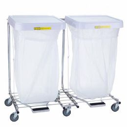 Double Medium Duty Laundry Hamper with Foot Pedal