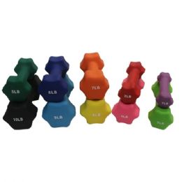 Beginner Dumbbell Workout Set of 10 Neoprene Dumbbells by PHS Medical