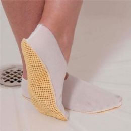 Secure Step Double-Sided Tread Non Slip Safety Socks, 4 Pair (Large,  Yellow) at  Men's Clothing store