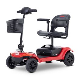 Elite 4 Folding Four Wheel Mobility Scooter for Elderly or Reduce Mobility Users with Adjustable Seat and 300 Pounds Capacity by Metro Mobility