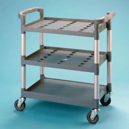 Cart with Non-Locking Casters for Rehab Weight Bars