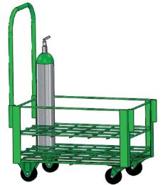 DE-24 Heavy Duty Oxygen Cylinder Cart