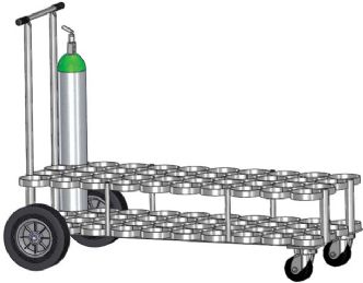 M6-40 Oxygen Cylinder Cart