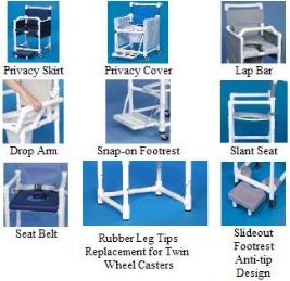 Accessories and Replacement Options for IPU Shower and Commode Chairs