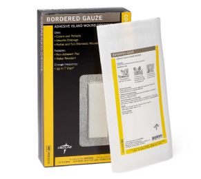 Bordered Gauze with Adhesive Island with 3 Layers from Medline