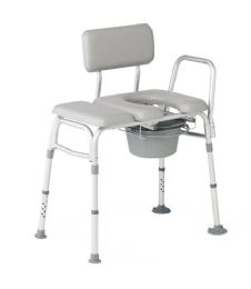 Guardian Padded Transfer Bench with Commode Opening by Medline
