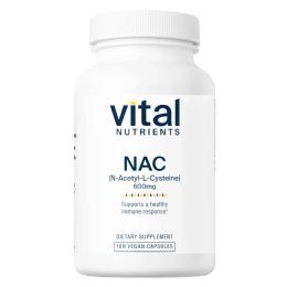 Adrenal Support Supplement N-Acetyl Cysteine NAC 600mg - Vegan Formula and Allergen Free by Vital Health