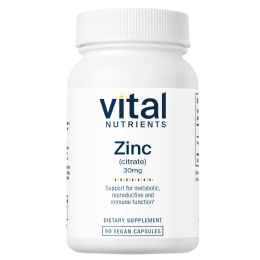 Vital Nutrients Zinc Citrate Supplement Capsules