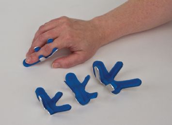 Frog Finger Splints with Blue Foam Lining by Bird & Cronin