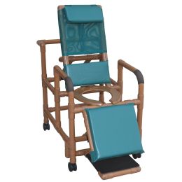 Wood Tone Reclining Shower Chair