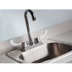 Stainless Steel Gooseneck Faucet and Sink - Center Configuration
