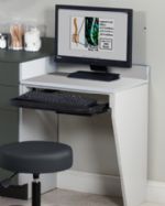 Computer Station Wall Mount Desk with (1) Leg