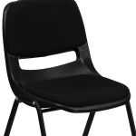 Black - Shell Stack Chair with BLACK FRAME AND PADDED SEAT AND BACK