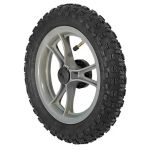 7.5 in. x 2 in. Front, 12.5 in. Rear Pneumatic Tires