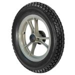 8 in. x 2 in. Front Ribbed, 12.5 in. Rear Solid Knobby Tires