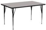 GRAY - 24 in. x 48 in. Rectangular Classroom Activity Table with HP Laminate Top