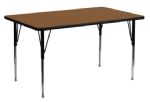 OAK - 24 in. x 48 in. Rectangular Classroom Activity Table with HP Laminate Top