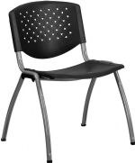 BLACK - 880 Series Contoured Plastic Office Stack Chair