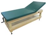 Treatment Table with Adjustable Back and Upholstered Shelf