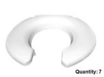 White Open Front Toilet Seat without Cover, Case of 7