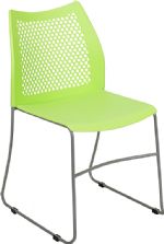 Green - Hercules 661 Series Stack Chair with GRAY Powder Coated Base
