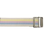 Standard Webbing, Metal Buckle, Pastel stripes - 60 Inch Length