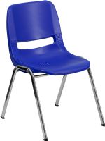 Navy Blue - Shell Stack Chair with CHROME FRAME
