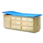 6 Drawer Cabinet Table with Adjustable Back