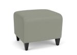 Siena Waiting Room Ottoman with BLACK Wooden Legs and EUCALYPTUS Upholstery