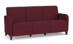 Siena 3 Seat Sofas with BLACK Wooden Legs with WINE Upholstery