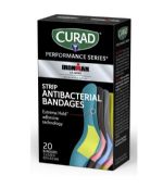 Antibacterial Bandages - 6 Colors, 1 in. x 3.25 in. - Case of 24 Units