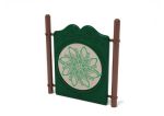 Freestanding Playground Finger Maze Panel with Posts - Neutral Colors